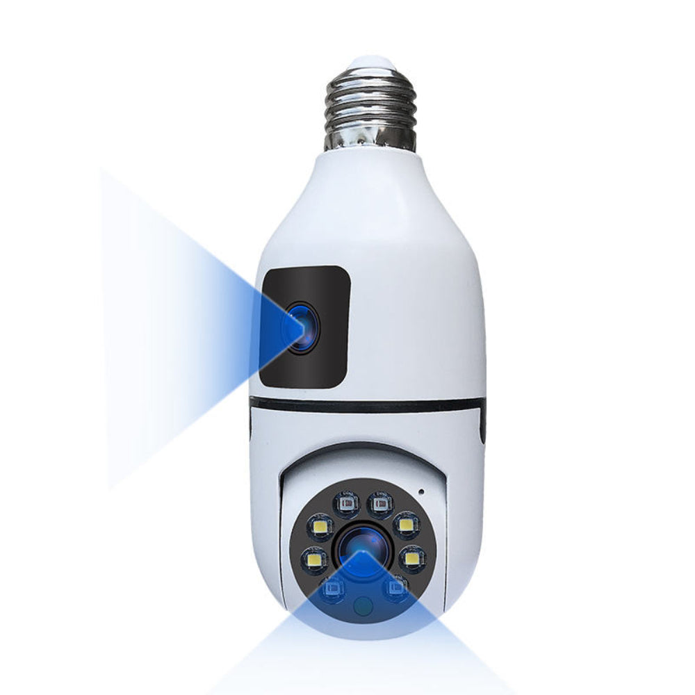 Smart bulb 2 lens camera for Home Surveillance
