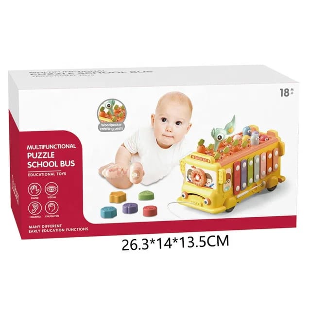 Kids multifunctional puzzle activity school bus