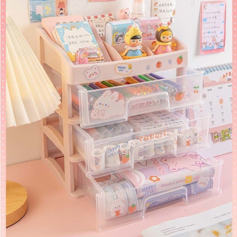 Desk Organizer Multi Grid Drawer Type Storage Box