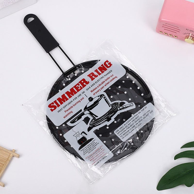 Simmer Ring Black Non Stick with Plastic Handle