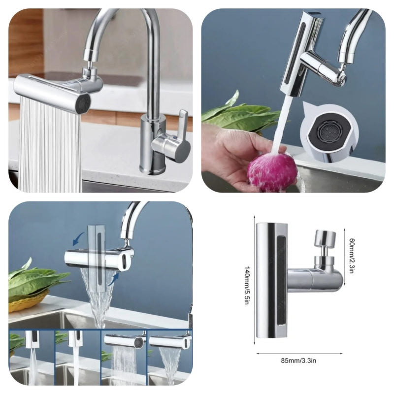 Pressurized kitchen sink waterfall faucet