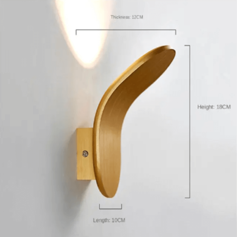 Golden luminaire led wall light