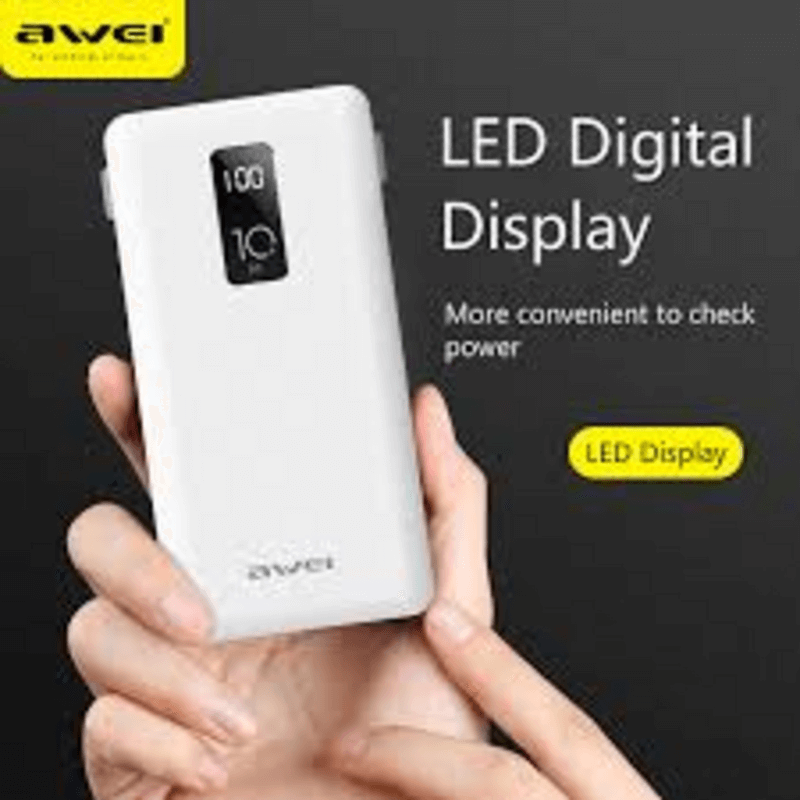 10000mah power bank awei p8k fast charging