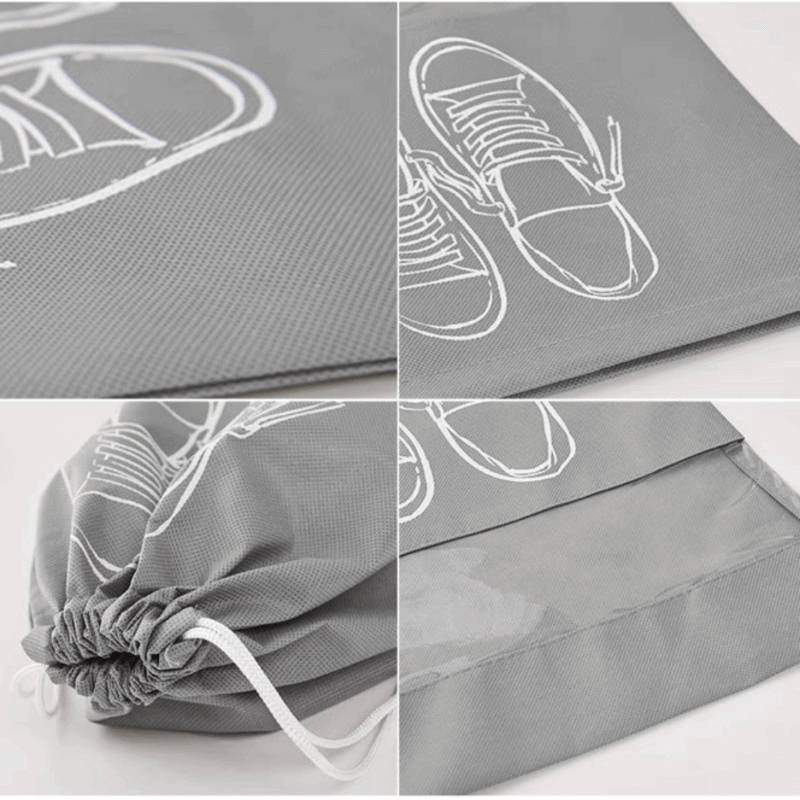 Pack of 2 pocket shoe storage bag