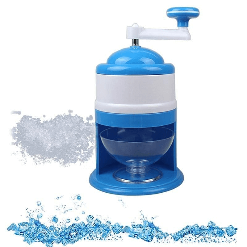 Hand crank ice crusher snow cone maker machine