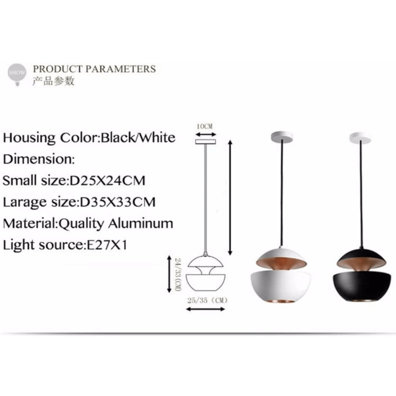 Modern nordic design apple pendant lamp