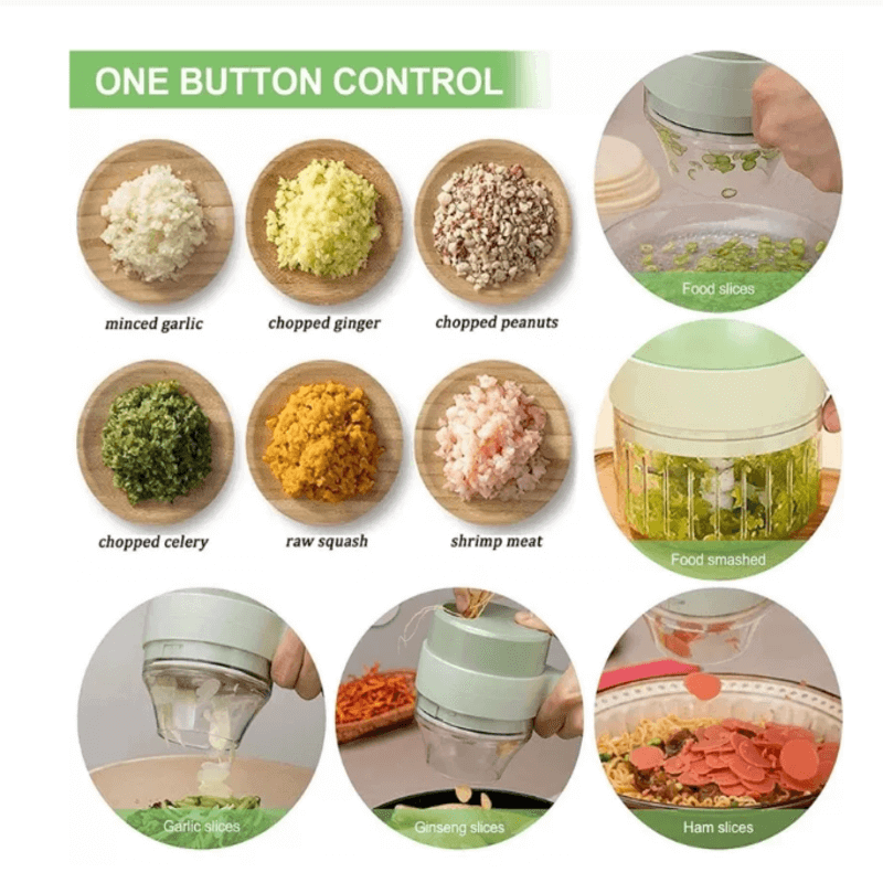 4 in 1 handheld electric food chopper