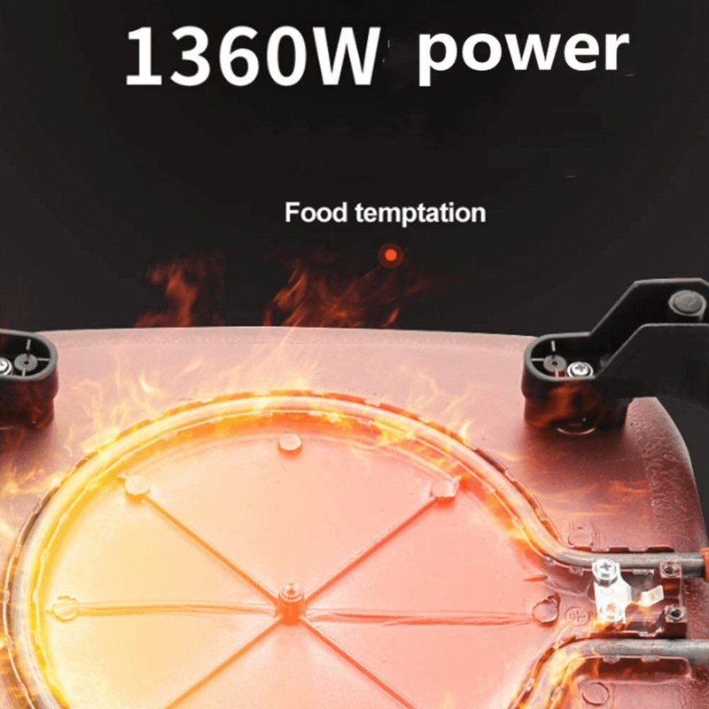 Non stick electric skillet 2 portion design