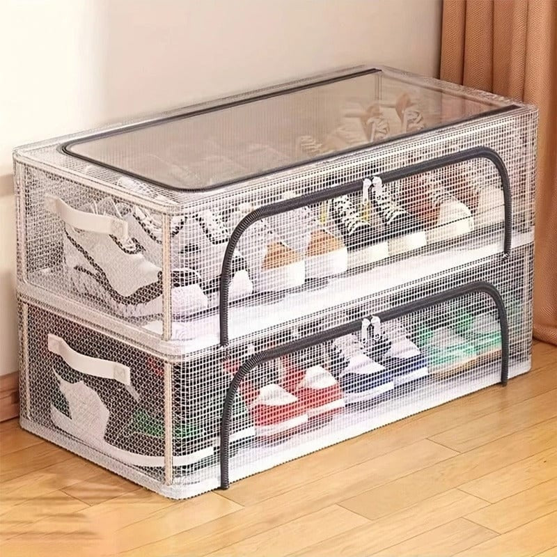 Shoe Storage Box With Steel Frame Large Rack