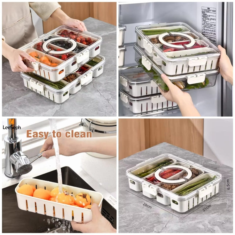 Acrylic 4 Grid Snack Box