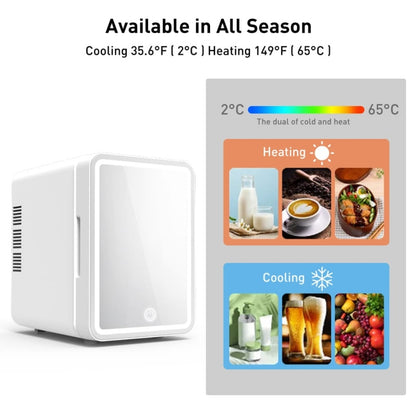 Portable Mirrored Beauty Fridge With LED Lighting