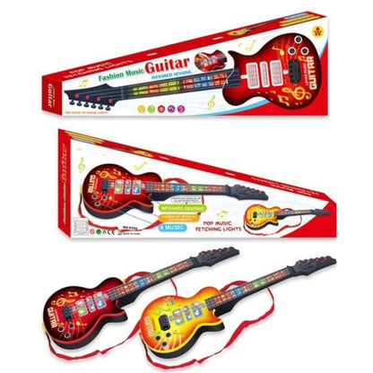 Battery operated kids guitar with light sound