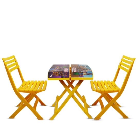Kids Table and 2 Chairs Fun Foldable Gift Set