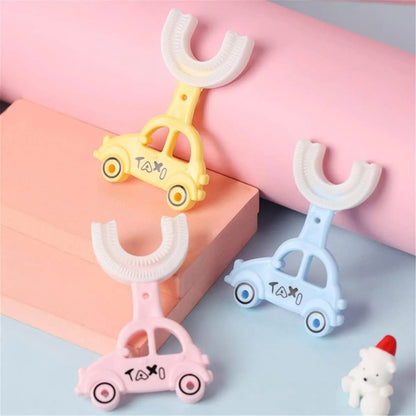 Car shape silicon toothbrush for kids