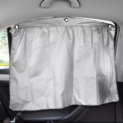 Car sunshade curtain- sucker fixing-silver coating cloth