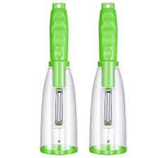 Vegetable peeler with container