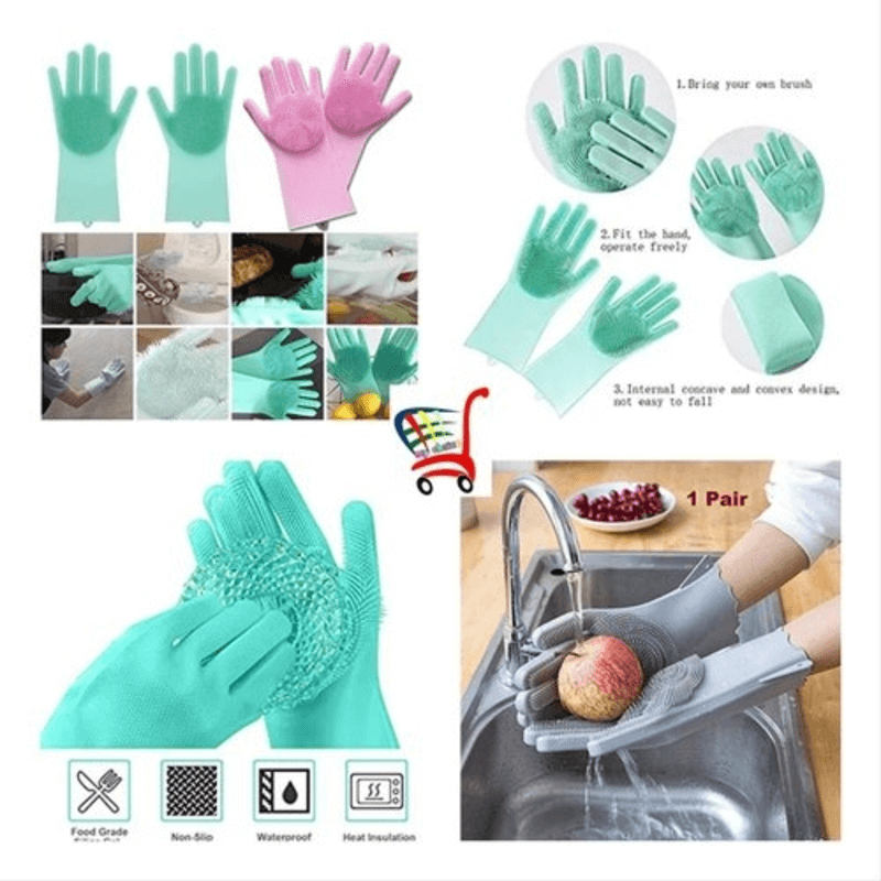 Magic silicone dishwashing gloves
