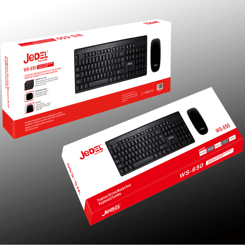 Jedel ws650 wireless keyboard and mouse combo