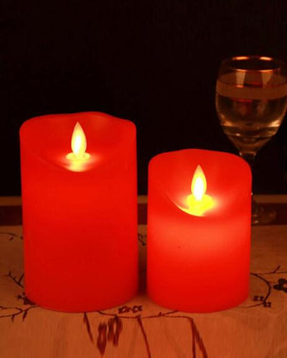 Electric wax candle small - red