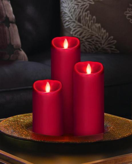 Electric wax candle small - red