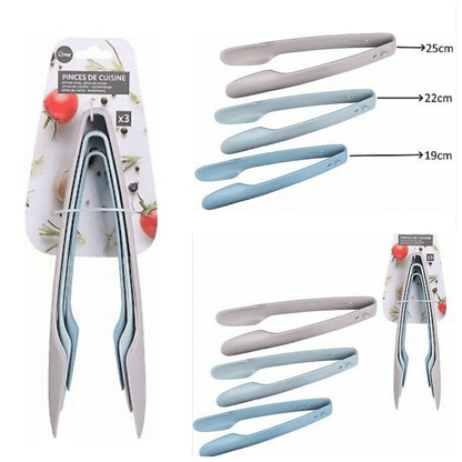 Food tongs plastic 3pcs