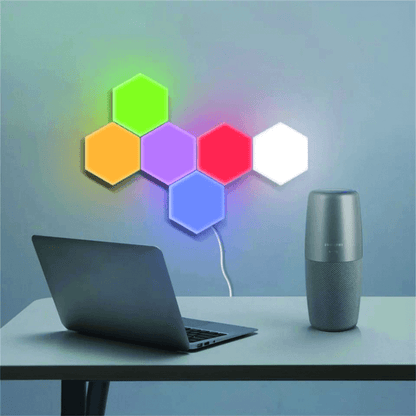 3 pcs hexagonal colorful sensor wall light