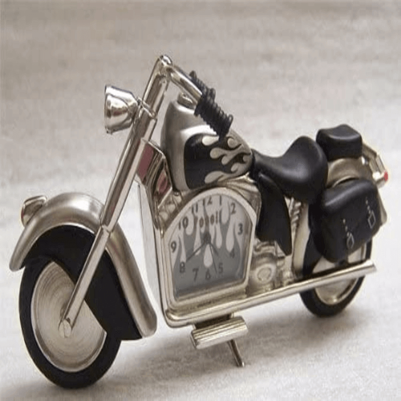 Fossil brand antique harley bike clock- metal black