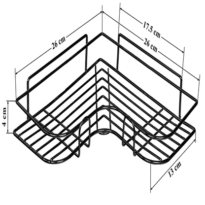 Storage organizer for bathroom and kitchen corner walls