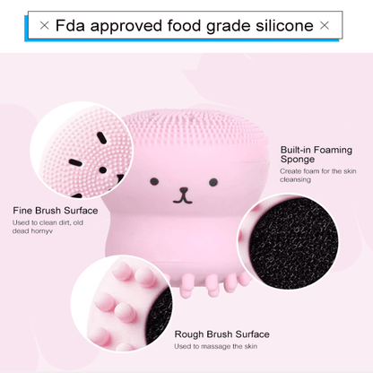 Silicone facial cleansing octopus massage brush