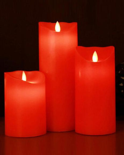 Electric wax candle small - red