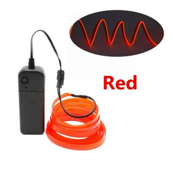 15ft el wire led strip glow string light for car decoration