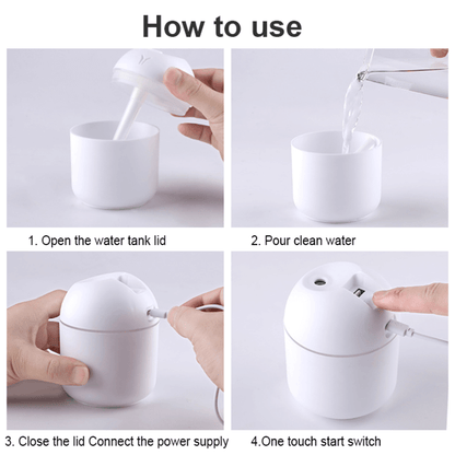 Ultrasonic mist maker humidifier with led night lamp