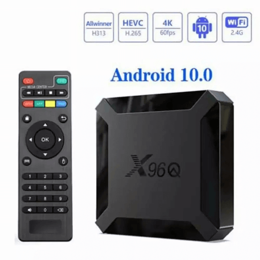 Smart box x96q mini quad core 2g+16g 4k 60fps andriod 10v