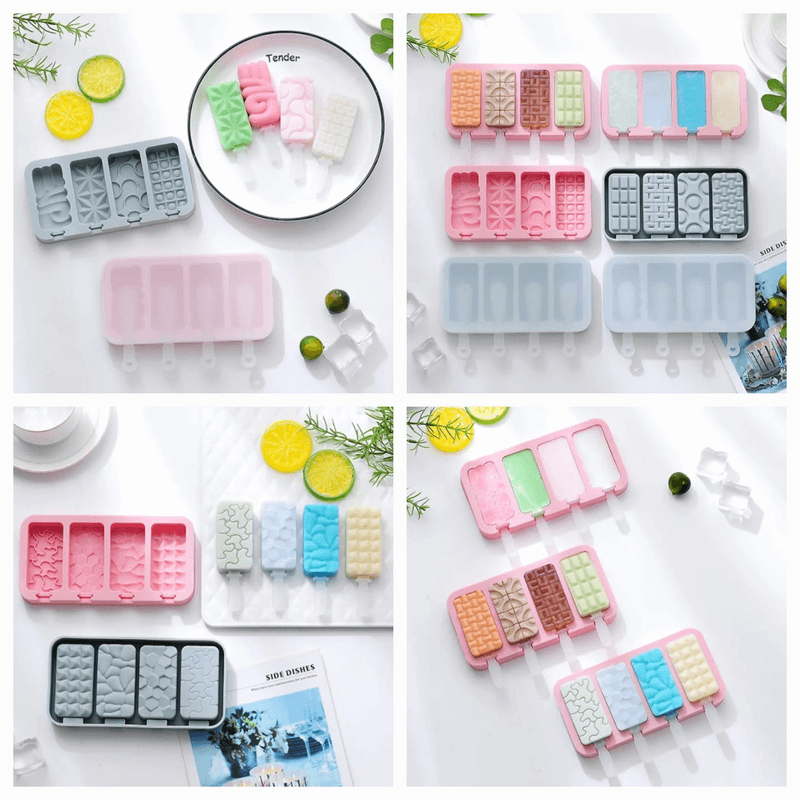2 pcs silicone ice popsicle mold