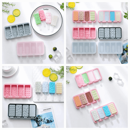 2 pcs silicone ice popsicle mold