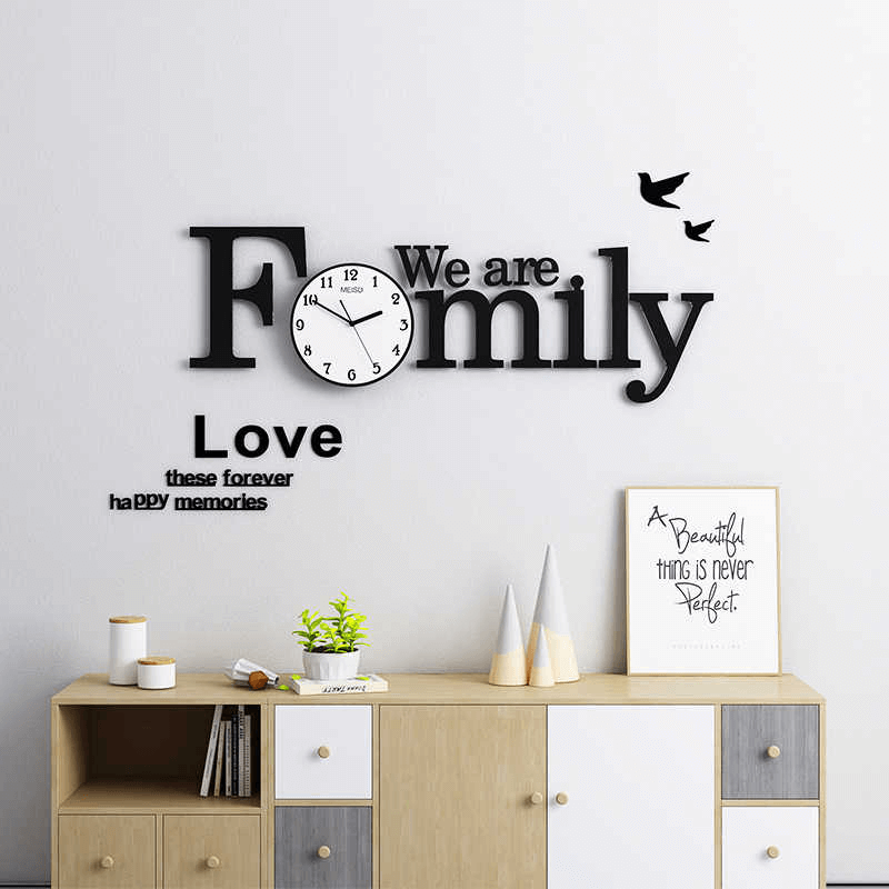 Wooden wall clock complete set