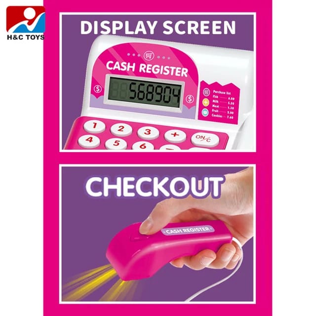 Kids cash register set with accessories