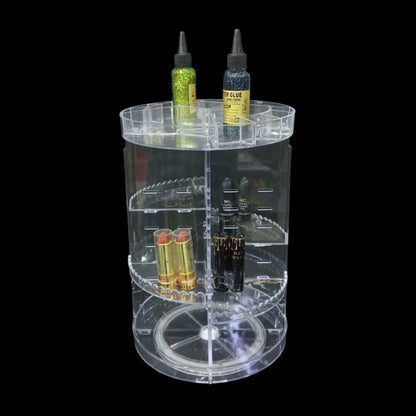 360° Rotating Crystal Cosmetics Makeup Organizer