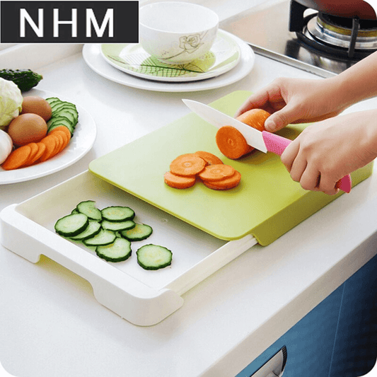 Multi-functional chopping board with drawer