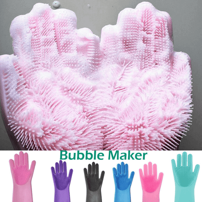 Magic silicone dishwashing scrubber