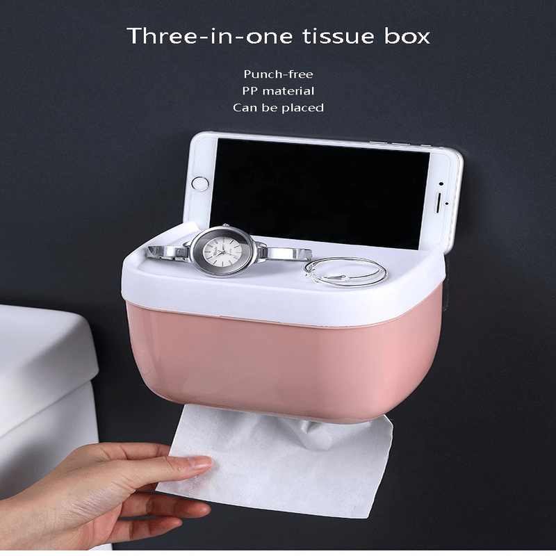Mini tissue dispenser wall-mounted storage holder