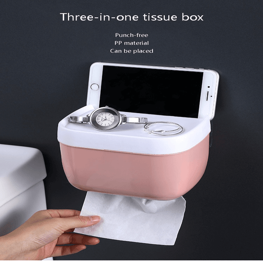 Mini tissue dispenser wall-mounted storage holder