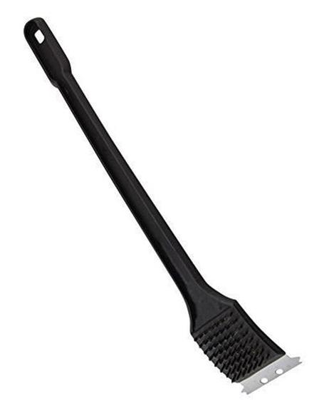 18 inche bbq grill brush with metal bristles & steel scraper