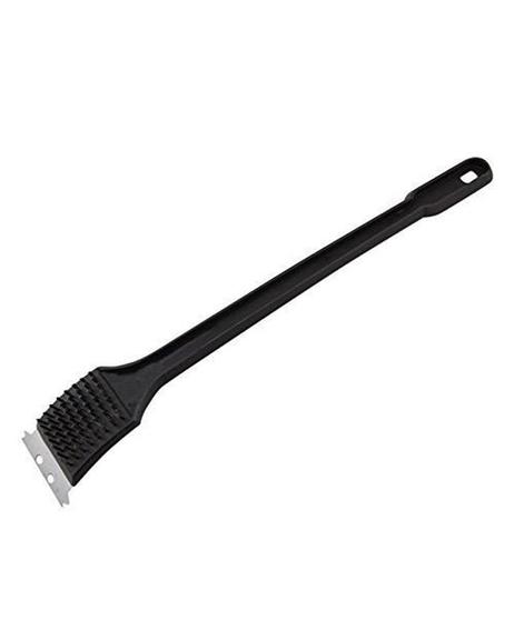 18 inche bbq grill brush with metal bristles & steel scraper