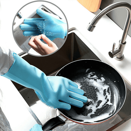 Magic silicone dishwashing scrubber