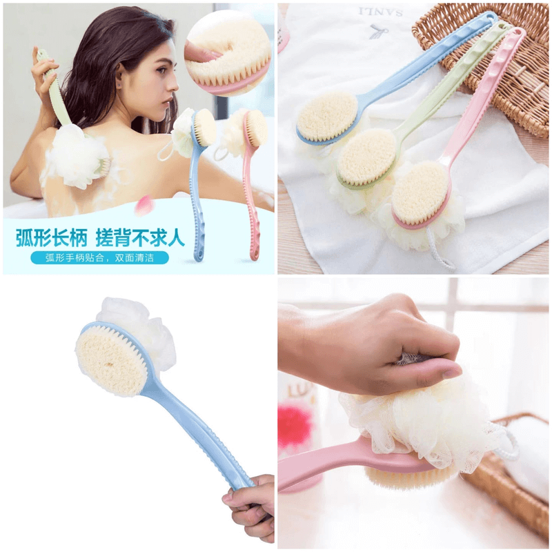 Long handle bath brush