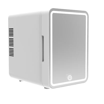 Portable Mirrored Beauty Fridge With LED Lighting