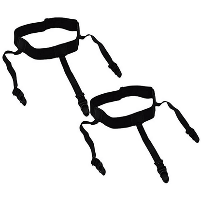 Men shirt stays belt with non-slip locking clips