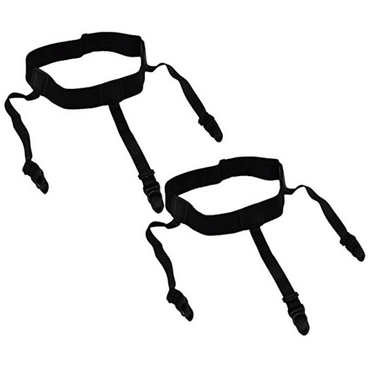 Men shirt stays belt with non-slip locking clips