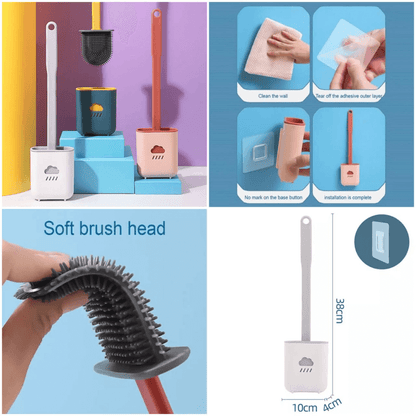 Silicone toilet brush